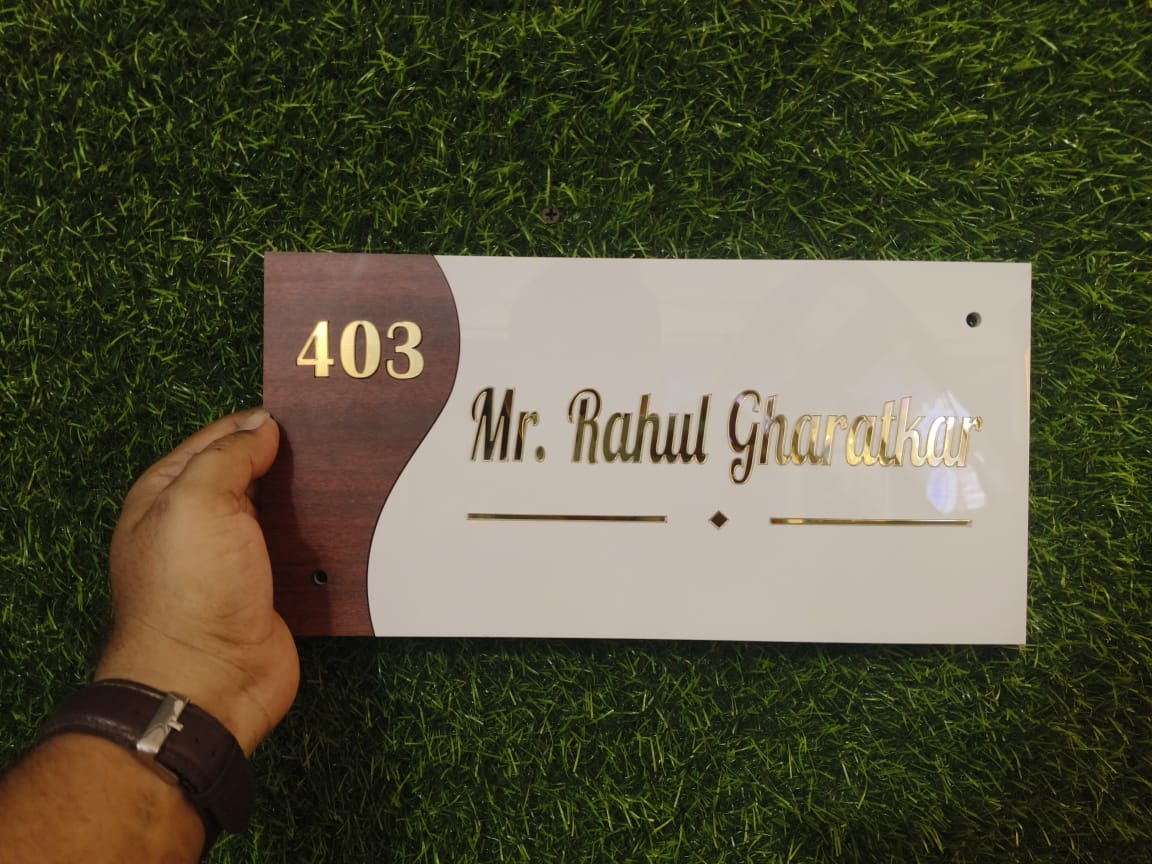 Customized Acrylic Name Plate for Home