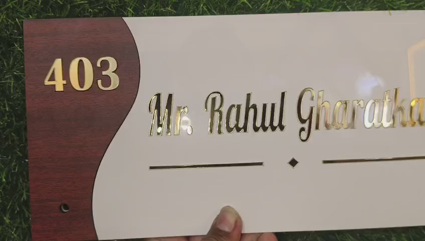Customized Acrylic Name Plate for Home